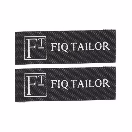 Étiquette de logo tissée par satin de polyester de silicone faite sur commande pour des chapeaux de chaussures de sacs de vêtement de mode