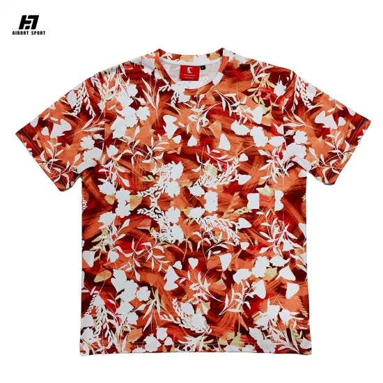 Aibort Sublimation première classe qualité Logo personnalisé hommes impression t-shirt personnalisé impression t-shirt surdimensionné uni